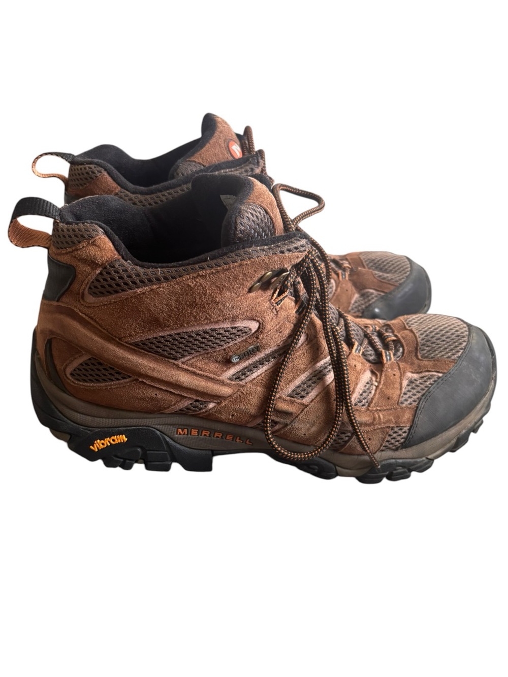 Brown Suede Merrell Moab Mid Waterproof Hiking Boots